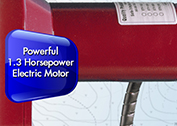 Powerful 1.3 horsepower electric motor