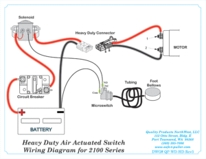 Heavy Duty Air Actuated Switch Wiring Diagram for 2100 Series