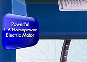 Powerful 1.6 horsepower electric motor