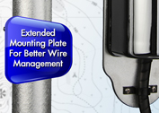 Extended mounting plate for better wire management